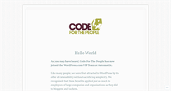 Desktop Screenshot of codeforthepeople.com
